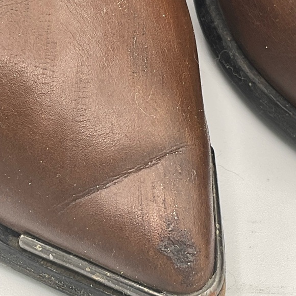 “ACNE STUDIO” “JENSON” Brown Leather Ankle Boots - Picture 6 of 16